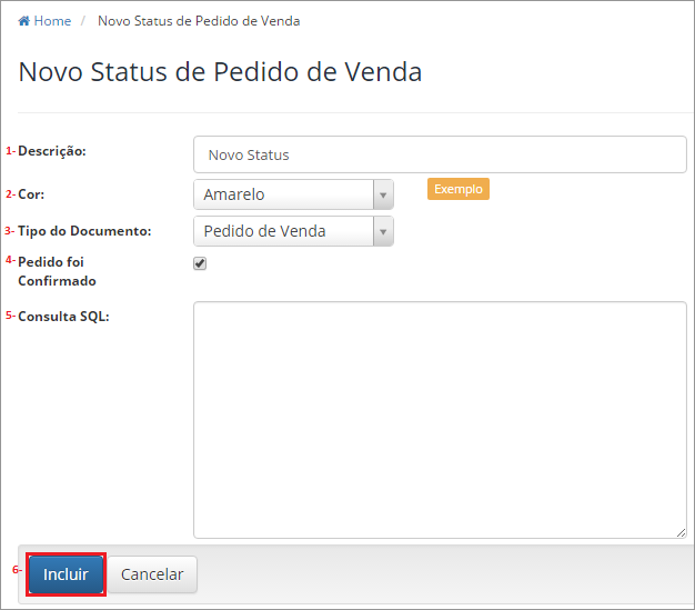 Criando um novo status de pedido - BizCommerce